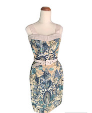 Vanity Project by Limb Wiggle Pencil Dress Pin Up Sugar Skull Print Size 10 Vanity Project by Limb Wiggle Pencil Dress Pin Up Sugar Skull Print Size 10