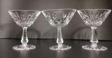 Set of 3  WATERFORD CRYSTAL Rosslare Star-Cut Champagne Sherbet Stemware   READ