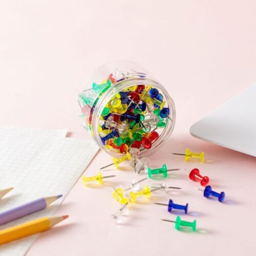 100PCS Wall Cards Photos Board Tacks Push Pins Thumb Tacks Pins Decorative - Picture 10 of 10