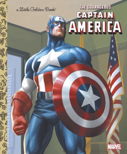 Little Golden Book: The Courageous Captain America by Billy Wrecks (2016, Hardc…