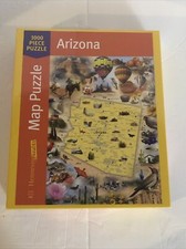 Hennessy Puzzles 1000 Piece Arizona map puzzle Brand New Sealed Made In The USA