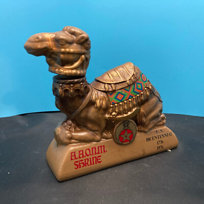 Vintage ' U.S. Bicentennial Camel A.A.O.N.M. Shrine ' Old Mr. Boston Decanter #1