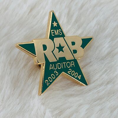 2003 EMS RAB Certified Auditor Enamel Star Lapel Pin