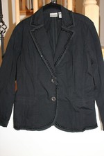 Women's CHICO Black Blazer Jacket Sz 1 L 347