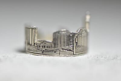 Urban Jungle ring Skyscrapers Cityscape band women girls  sterling silver