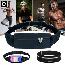 Running Bum Bag Fanny Pack Sport Waist Belt Zip Pouch Hiking For iPhone Samsung