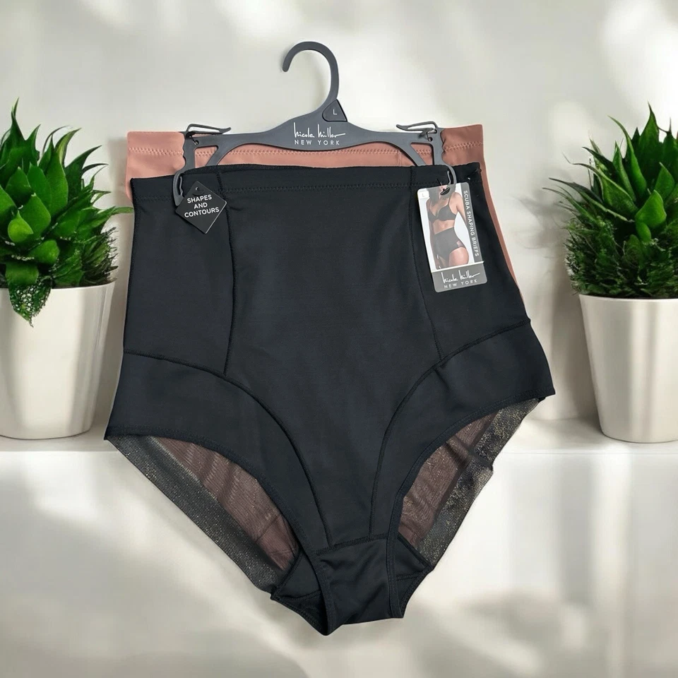 NICOLE MILLER~2 Pk~SEAMLESS LASER SCUBA SHAPING BRIEFS NM4625~UNIQUE~SEXY~MEDIUM - Image 3 of 4