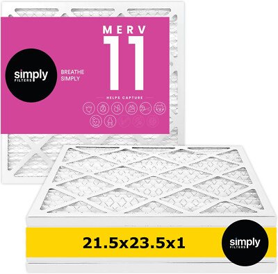 Simply Filters 21.5x23.5x1 MERV 11, MPR 1000, AC Furnace HVAC Air Filter