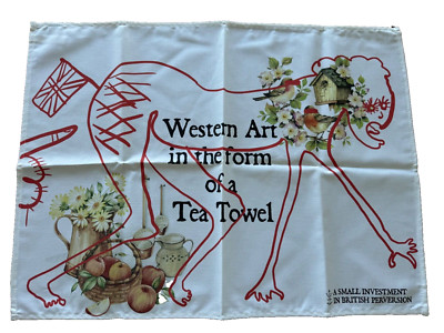 Grayson Perry Western Kunst in Form eines Geschirrtuchs Original Authentic British