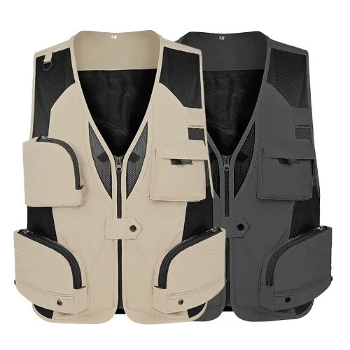 High Quality Men's Outdoor Lure Fishing Vests New Fishing Multi-pocket Mesh Vest