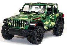 Jeep Wrangler Rubicon Modellauto ca.12,5 cm Military grün offen von Kinsmart