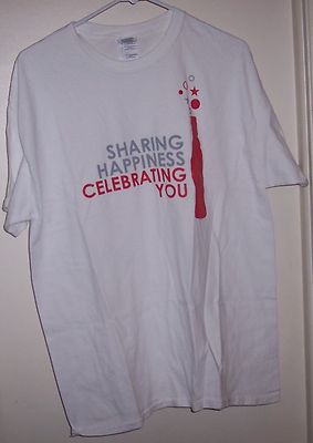 COCA COLA SHARING HAPPINESS CELEBRATING YOU LARGE T- SHIRT NEW | eBay