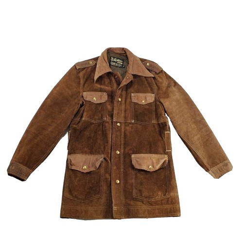 PHIGVEL Leather Field Jacket L Black Cowhide Vintage Men's