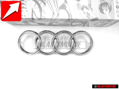 Original Audi Rings Front Grill Badge Emblem Chrome - 893853605