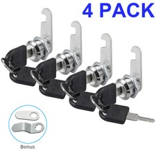 4 PCS Cam Lock Door Barrel Drawer Cabinet Mail Box Locker Cupboard 16mm UK