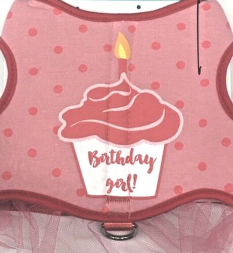 Dog Dazzlers Pink Cupcake "Birthday girl!" Dog/Puppy Harness Size XSmall  New! - Picture 1 of 2
