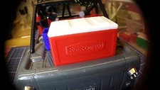 1:18 Scale Model Red Cooler For RC Micro Crawler Garage Accessory Free Ice!