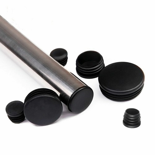 Schwarz Lamellenstopfen Durch 12mm-76mm Kunststoff Rund Rohrstopfen Rohrkappen - Picture 8 of 34
