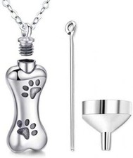 Urn Necklaces for Ashes 925 Sterling Silver Memorial Cremation Jewelry For Pets