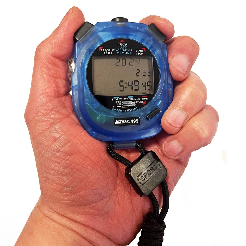 Cronómetro Ultrak 495-100 Doble Memoria Dividida - Azul Claro - NUEVO Foto 3 de 4