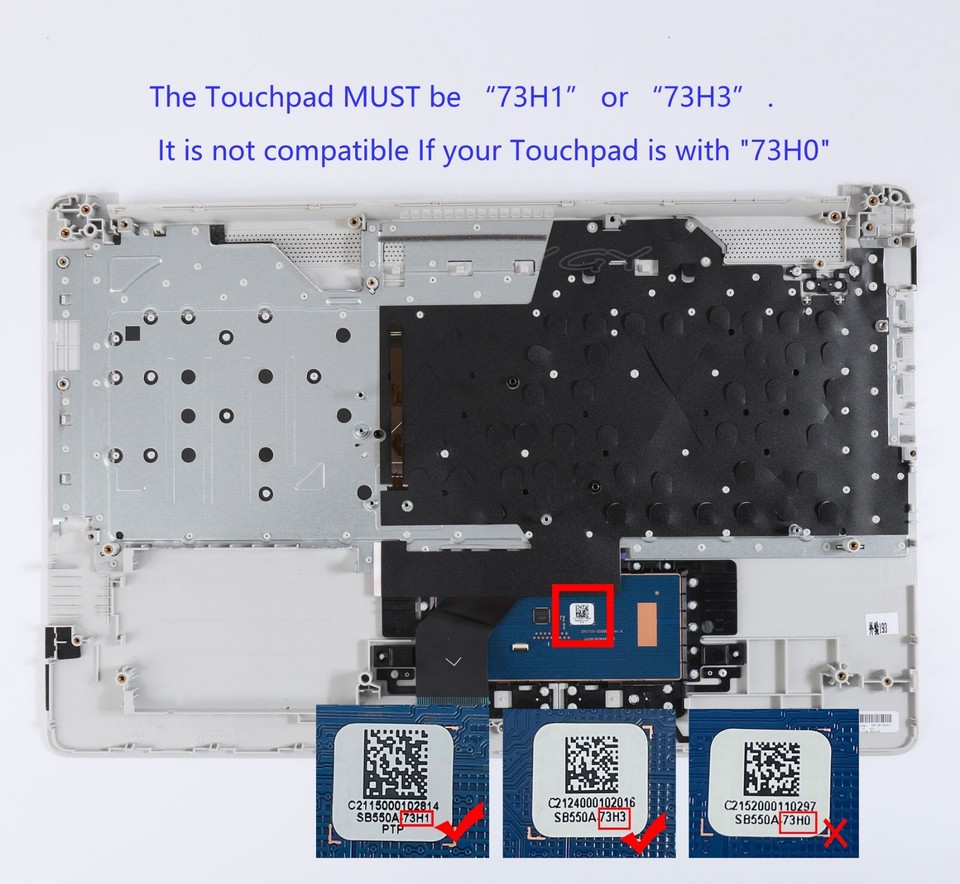 Componente Laptop HP L92783-001 Palmrest Completo Con Touchpad E Tastiera Retroilluminata Per Hp - Foto 3