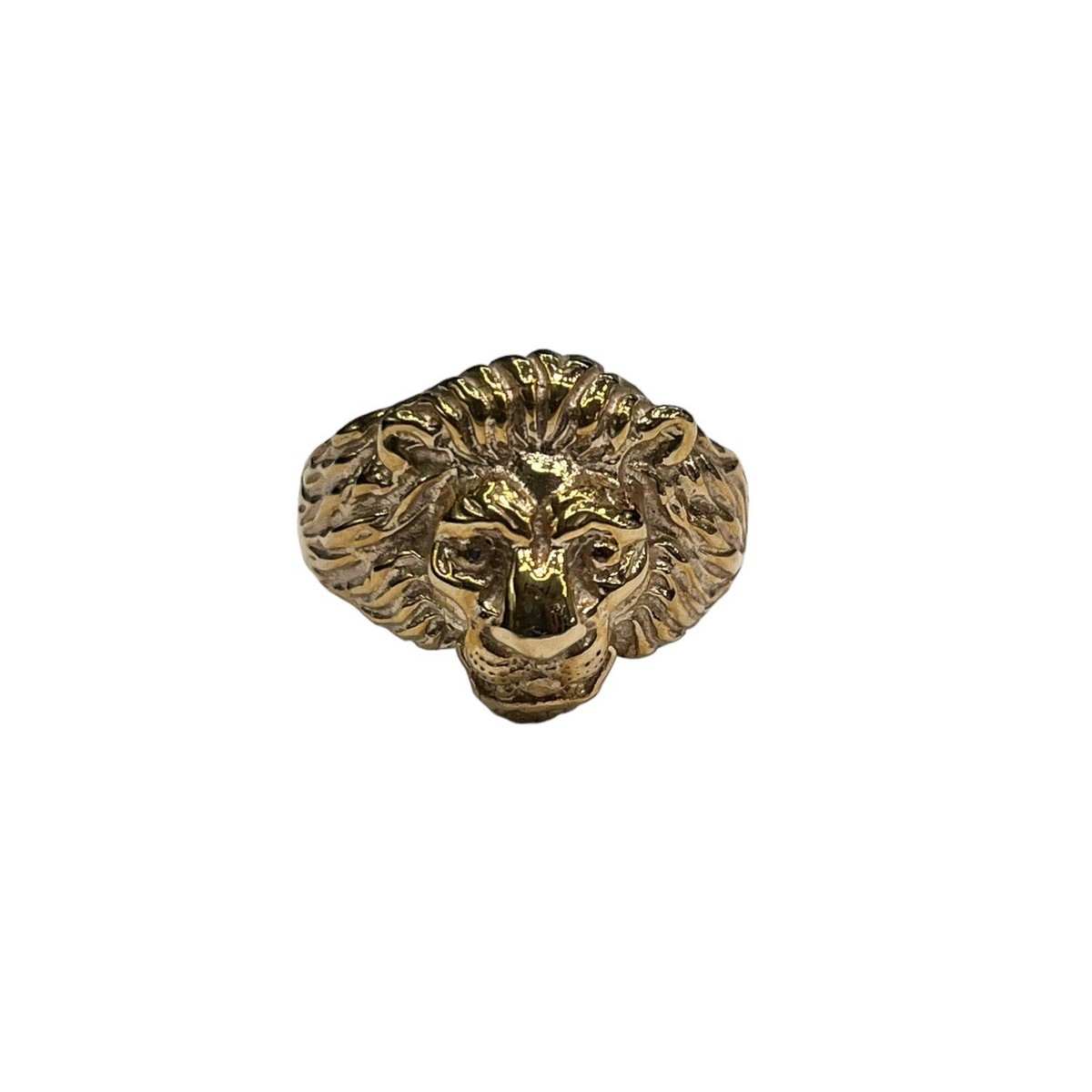 9ct 9K Yellow Gold Lion Head Men's Ring Size Brand New