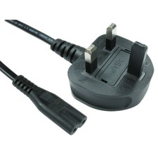 5x Lot Figure 8 Mains Cable / Power UK Lead Plug Cord C7 Fig 8 IEC Power Cord