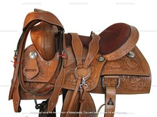 GAITED HORSE WESTERN SADDLE PLEASURE TRAIL TOOLED LEATHER TACK SET 18 17 16 15