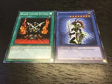 YUGIOH - BLACK LUSTER SOLDIER + BLACK LUSTER RITUAL - 2 CARD SET - NM