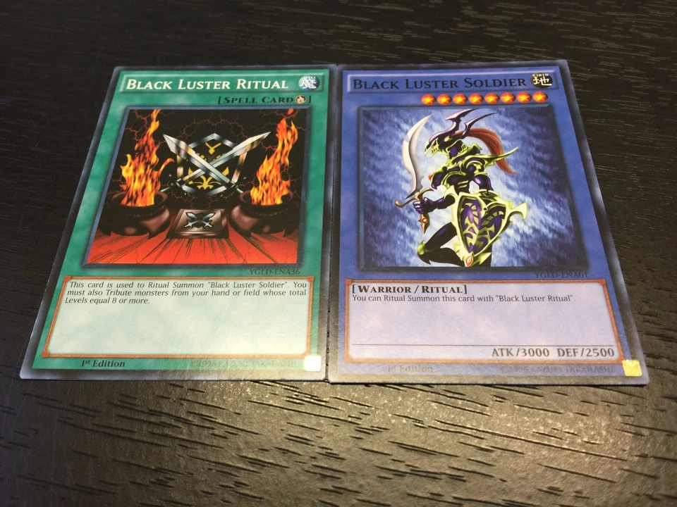 YUGIOH - BLACK LUSTER SOLDIER + BLACK LUSTER RITUAL - 2 CARD SET - NM