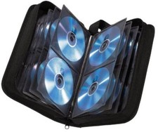 Hama CD-Tasche Wallet Etui Hülle schwarz 64 CDs Nylon Aufbewahrung Transport