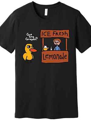 Got Any Grapes? Duck Song Lemonade - Fun Men's Graphic Tee | Soft Cotton, Short