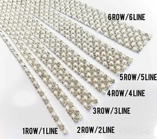 1 Yard Silver Rhinestone Diamond & Pearl Ribbon for Bridal Party Trim Decoration
