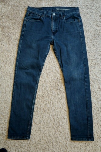 ``` Mens Jeans size 31 X 30 (MEAS 28.5 INSEAM) LEVIS 512 TAPERED STRETCH  BLUE | eBay