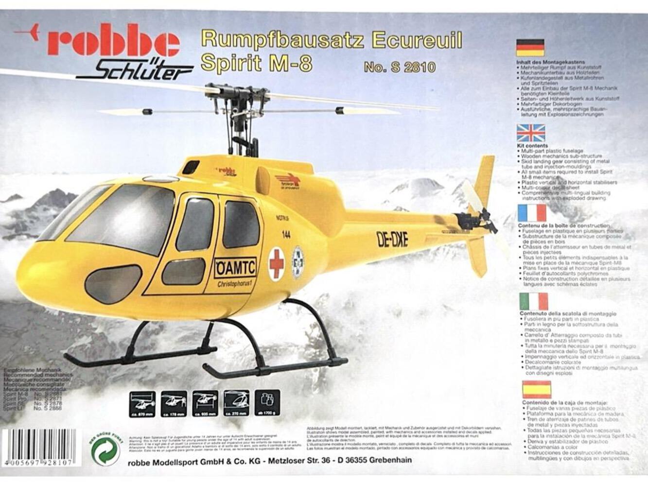 Robbe Spirit M-8 Fuselage : S-2810