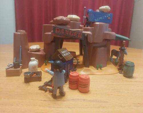 Vintage Playmobil Western Goldmine 5246 Set (not complete)