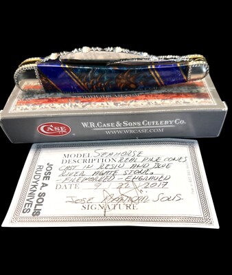 Pocketknife Case 6355WH SS 2015 Seahorse Fileworked Rudy Knives DH-2246