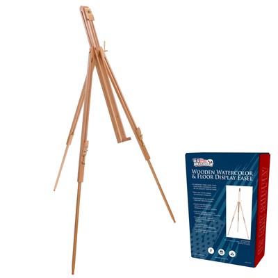 72'' Wood Artist Watercolor Field and Display Easel Stand, Beechwood Tripod