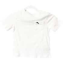 Tommy Bahama Short Sleeve Embordered Logo White Shirt Boy Size XS