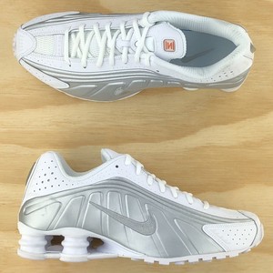 shox r4 white silver