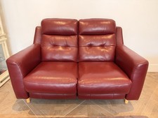2 Seater Dark Red Leather Power Reclining Sofa with USB (2 available) 