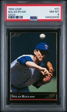 1992 LEAF GOLD #41 NOLAN RYAN PSA 8