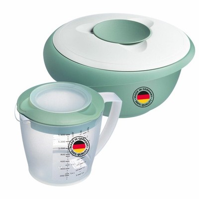 Westmark Rührschüssel mit Deckel, 2.5 l + Rührbecher mit Deckel, 1.4 l, 315322E9