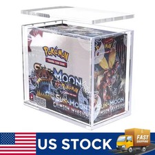 Pokemon Magnetic Booster Box Acrylic Case Pok mon Card Protective Display US