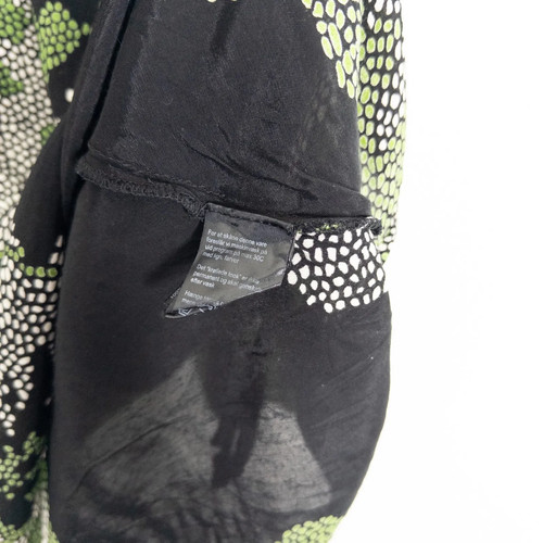 Masai Black Green Floral Tunic Blouse Size M 12 14 Lagenlook A Shape - Picture 11 of 18