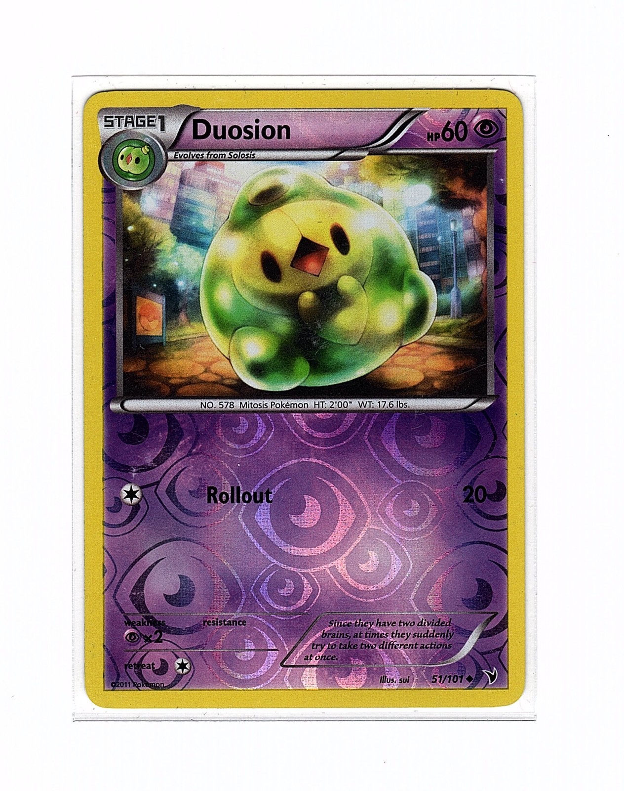 Duosion 51/101 Noble Victories Reverse Holo - Pokemon Card LP