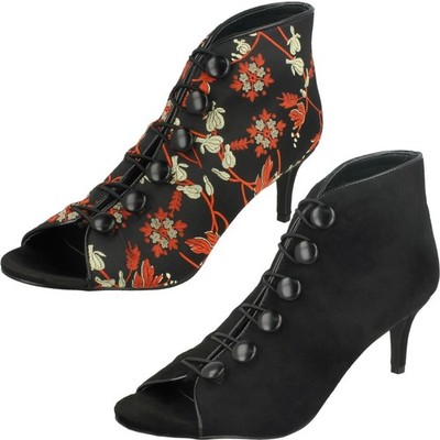 Damen Anne Michelle Mid Heel Button & Hook Boot Sandalen