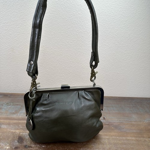 NWT Wanderers Travel CO Leather Crossbody Purse Olive Green Bag Soft Leather - Picture 10 of 18