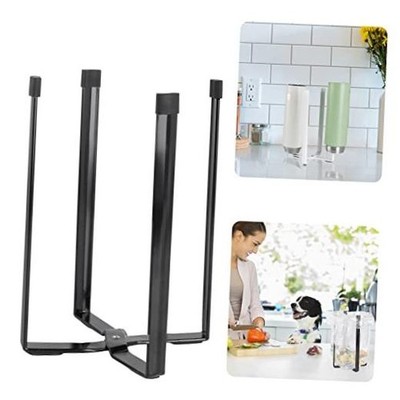 Kitchen Stand Holder, Plastic Bag Drying Rack, Multifunctional Countertop Black