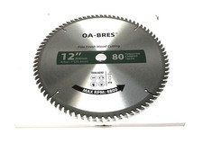 OA-BRES 12" Carbide Tungsten 80T Miter/Table Saw Blade NOS